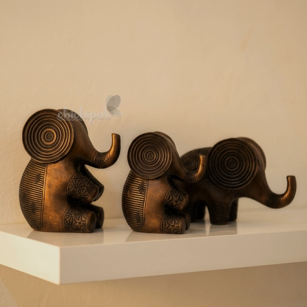 مجسمه فیل خانواده سه عددی کیوت