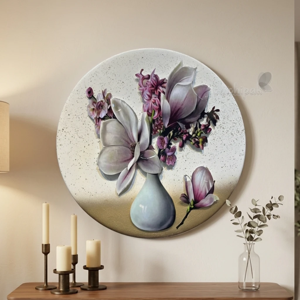 دیوارکوب بشقابی برای دیوار پذیرایی